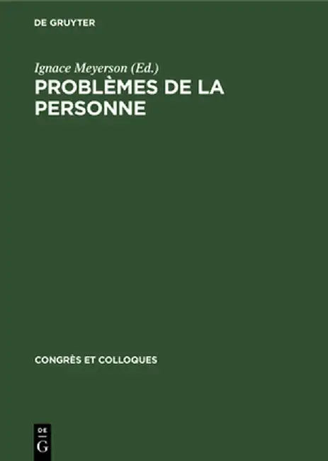 Buy Problèmes de la Personne (English, Ignace Meyerson) — BookShops.in