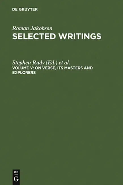 On Verse, Its Masters and Explorers (English, Stephen Rudy)