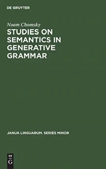 Buy Studies on Semantics in Generative Grammar (English, Noam Chomsky) — BookShops.in