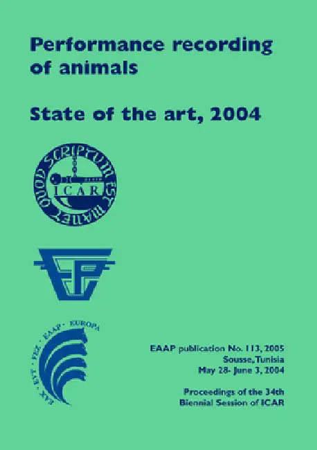 Buy Performance Recording of Animals - State of the Art, 2004 (English, M. Guellouz | A. Dimitriadou | Mosconi) — BookShops.in