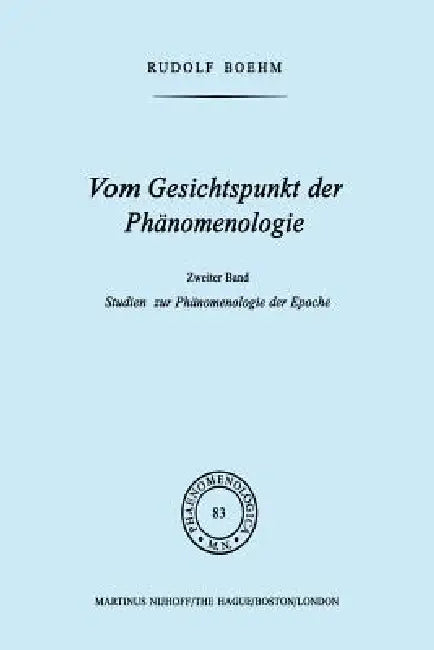 Buy Vom Gesichtspunkt Der Phänomenologie (English, Rudolf Boehm) — BookShops.in
