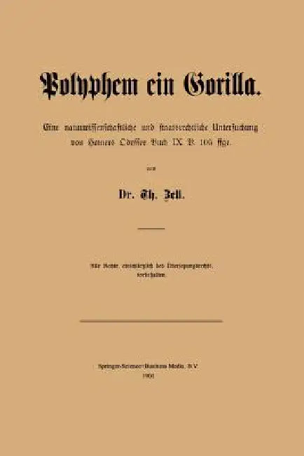 Buy Polyphem Ein Gorilla (English, T. Zell) — BookShops.in