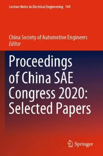 Buy Proceedings of China SAE Congress 2020 (English, China Society of Automotive Engineers) — BookShops.in